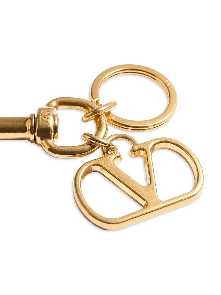 Valentino Vlogo Signature Metal Bag Charm with Key Ring 2