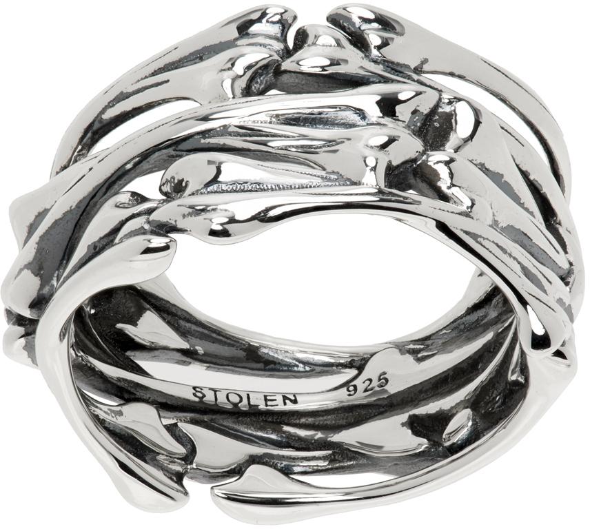 Stolen Girlfriends Club Silver Skeletal Band Ring