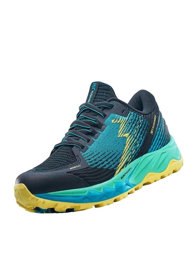 361 Degrees Women's Yushans 2 Trail Running Shoes - Medium Width In Black, Scuba Blue