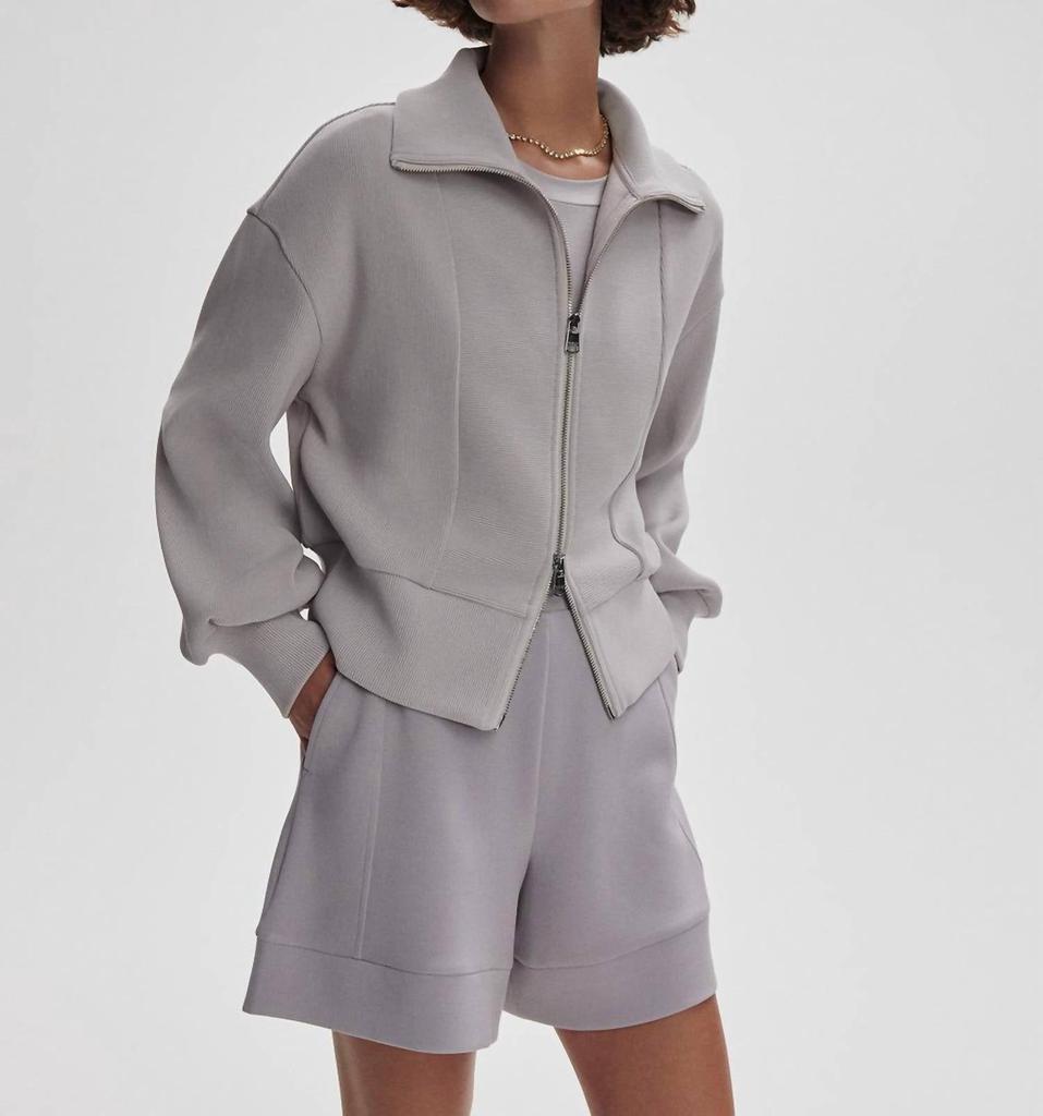 Alo Cropped In The Air Short Sleeve Hoodie - Black - Hoodies