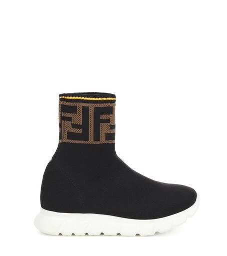 Fendi Kids Jor Boy high-top sock sneakers 4