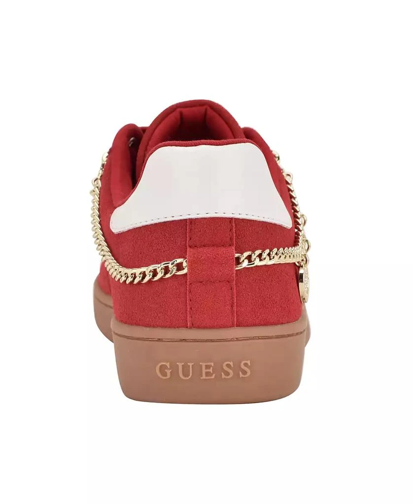 GUESS Women
s Naoko Charm Lace-Up Court Sneakers 3