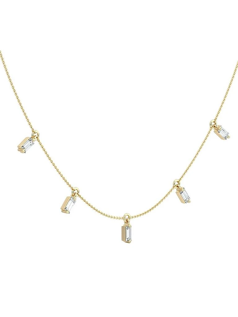 VRAI Floating Baguette 14K Yellow Gold & 0.50 TCW Lab-Grown Diamond Station Necklace 5