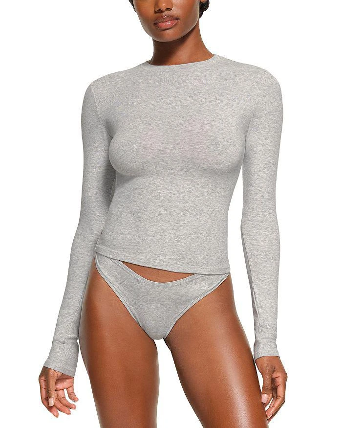 SKIMS Cotton Jersey Long Sleeve Tee 1