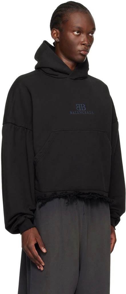 Balenciaga Black Raw Edge Hoodie 2