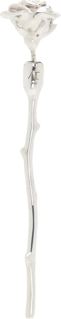 Alan Crocetti Silver Rose Single Earring 1