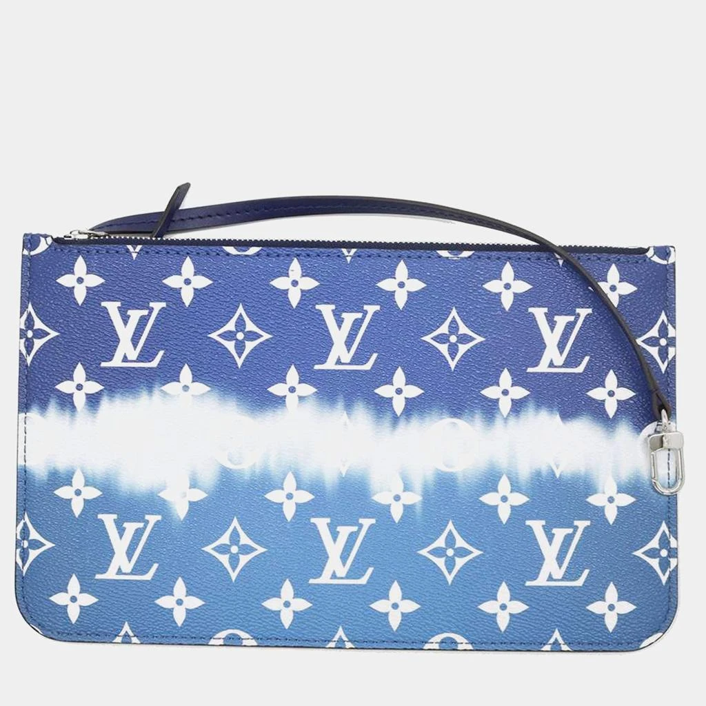 Louis Vuitton Louis Vuitton Blue Coated Canvas MM Neverfull Tote Bag 4