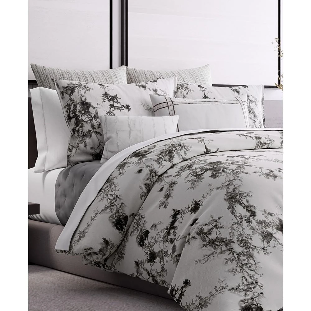 Vera Wang CLOSEOUT! Charcoal Vines Mohair Plaid Breakfast Pillow 4