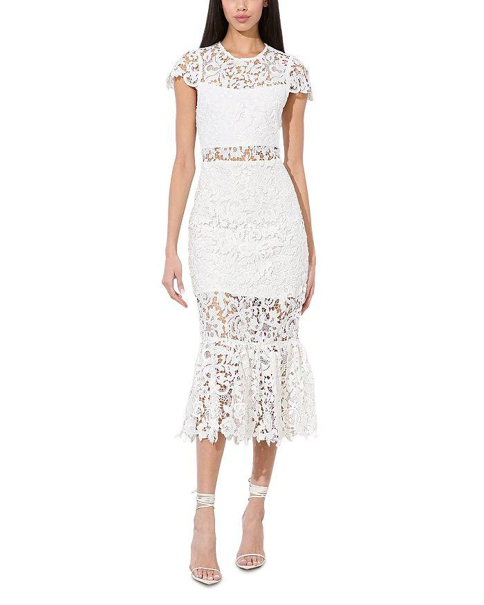 Alice + Olivia Clover Open Back Lace Dress 1