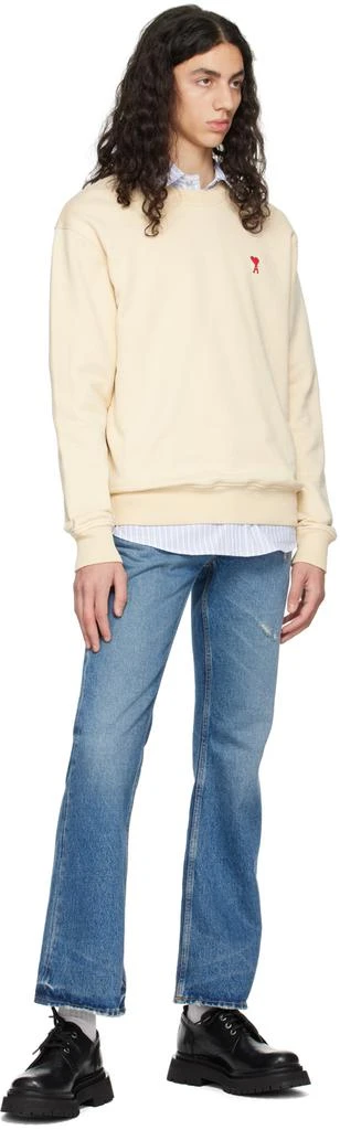 AMI Paris Beige Ami de Cœur Sweatshirt 4