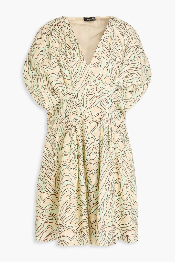 Stine Goya Claudia printed fil coupé cotton-jacquard mini dress