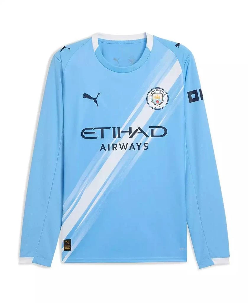 Puma Men
s Erling Haaland Sky Blue Manchester City 2025/26 Home Replica Long Sleeve Player Jersey 3