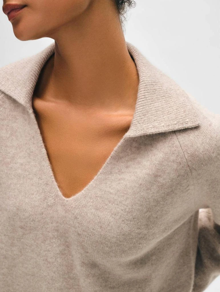 White + Warren White + Warren - Cashmere Easy Polo Sweater 3