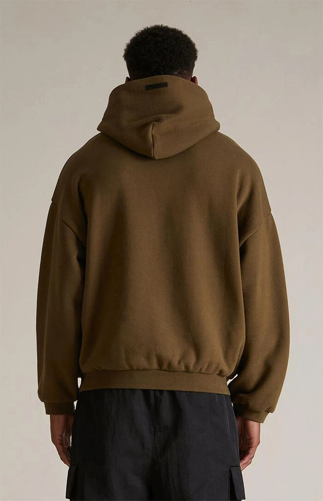Essentials Olive Fleece Hoodie 4