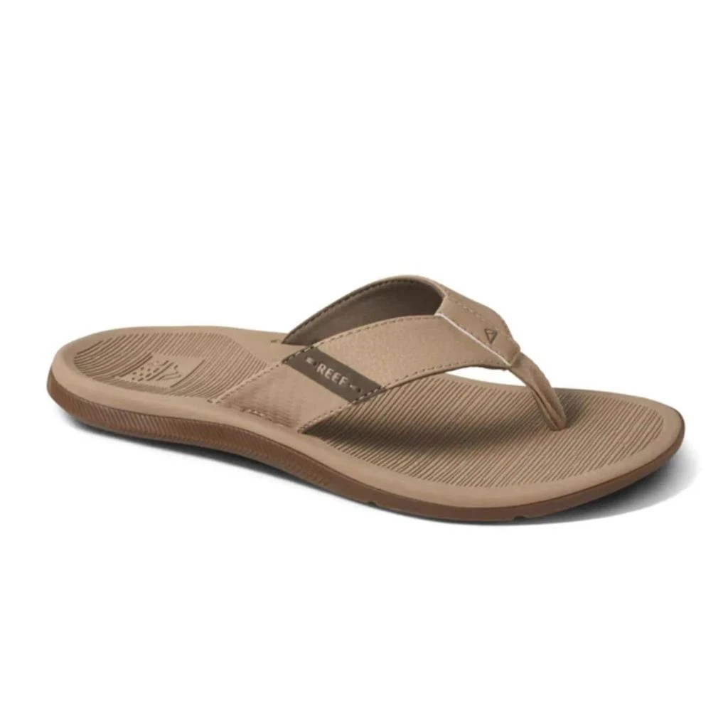 Reef Santa Ana CJ4017 Sandals Men's Sand Leather Round Toe Flip Flop JAX395 from Premium Outlets