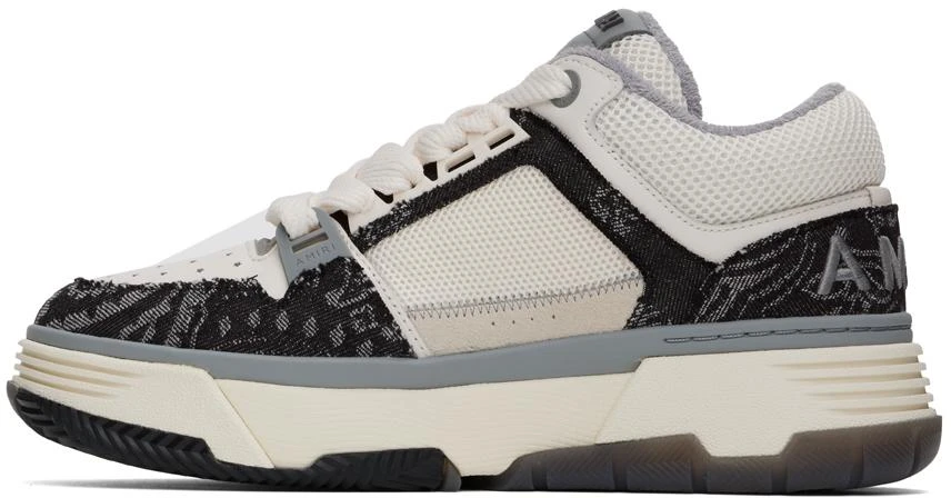 AMIRI Black & Off-White Bandana Denim MA-1 Sneakers 3