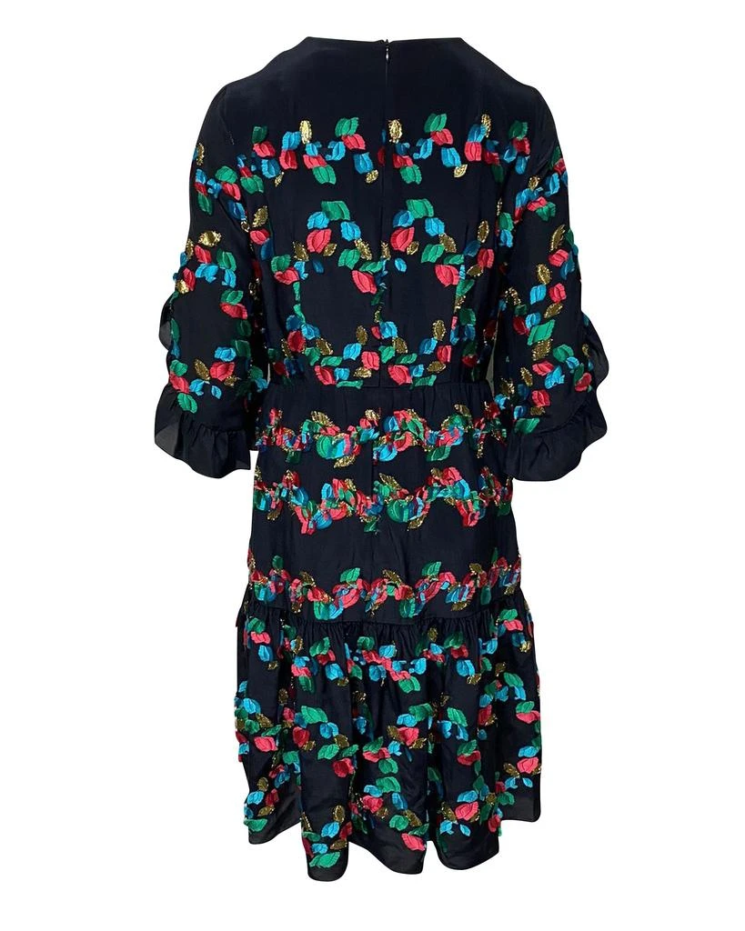 PETER PILOTTO Embroidered Dress in Black Silk 1