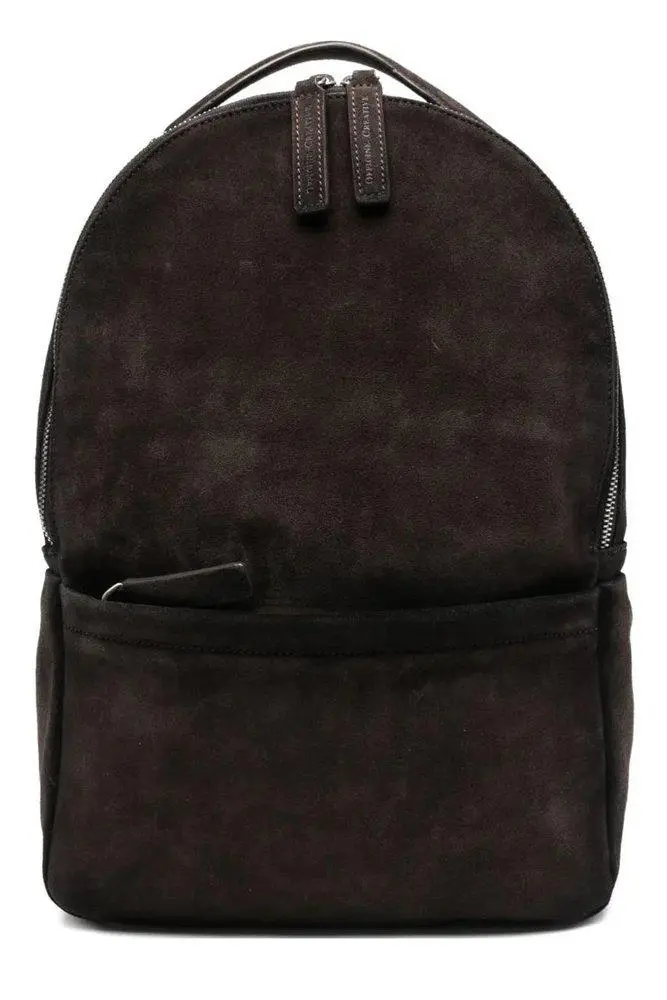 Officine Creative Officine Creative Logo Debossed Zip-Up Backpack