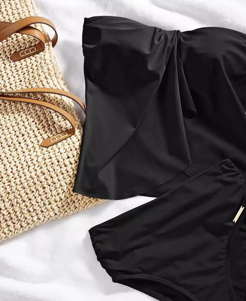 Vince Camuto Strapless Draped Tankini Top 5