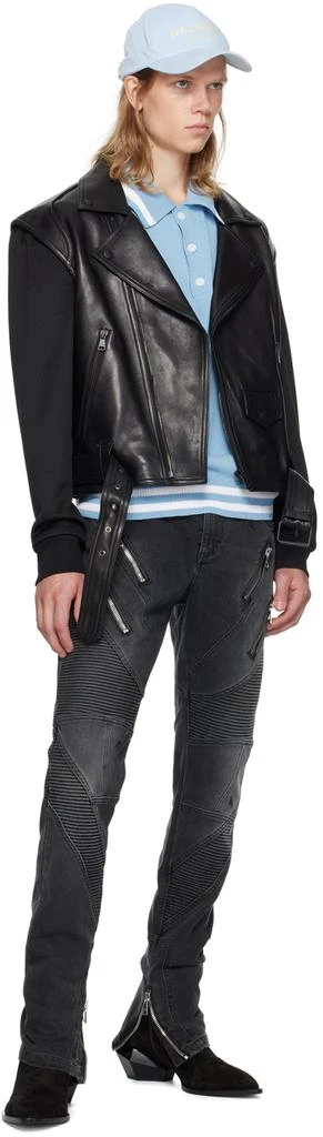 Balmain Black Biker Jeans 4
