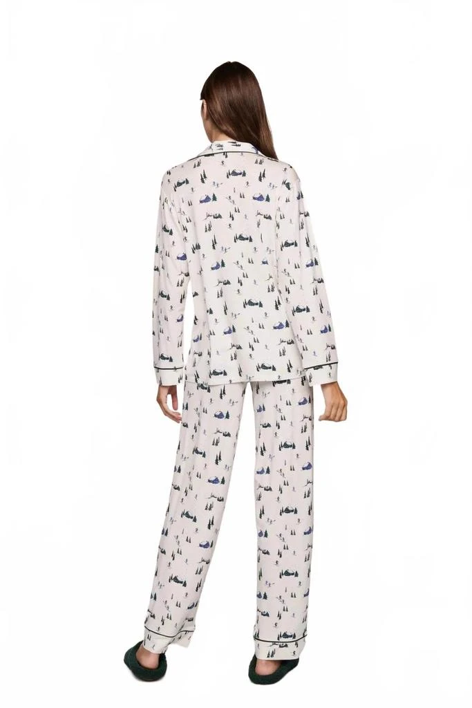 Eberjey Gisele Cozy Pajama Set In Ski Chalet / Ivory 2