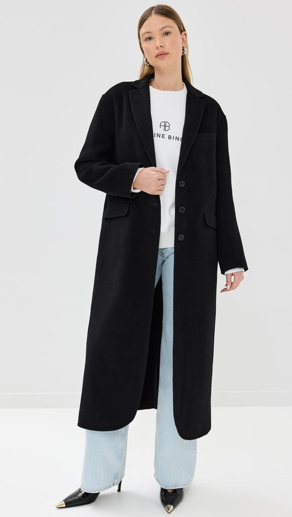 ANINE BING Ross black double-breasted jacket Black L