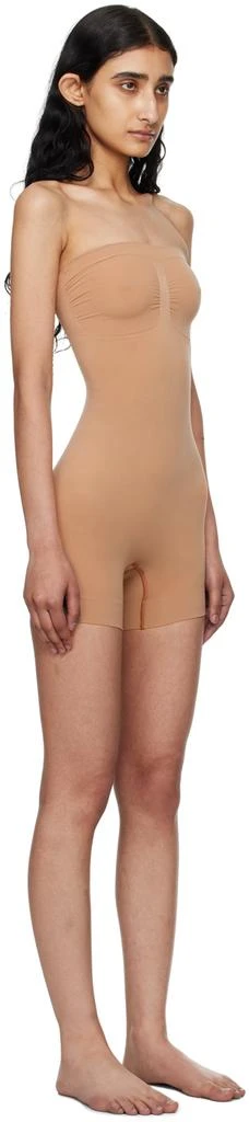 SKIMS Tan Seamless Sculpt Strapless Shortie Bodysuit 2