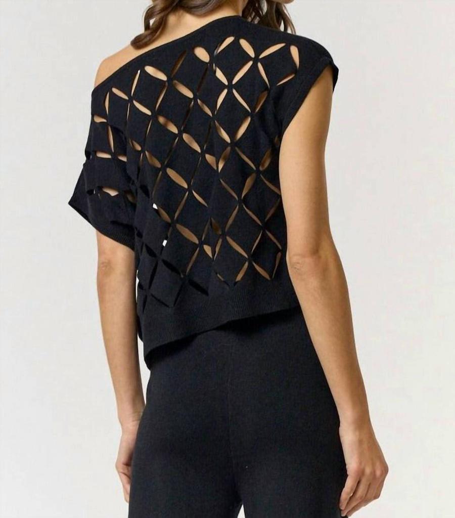 Lalavon Cut Out Detail Sweater Top