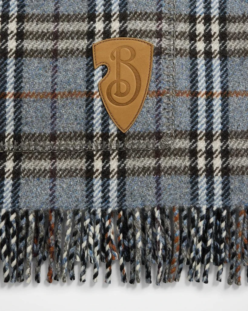 Burberry Men's Cashmere and Wool Reversible Scarf with Pockets 4