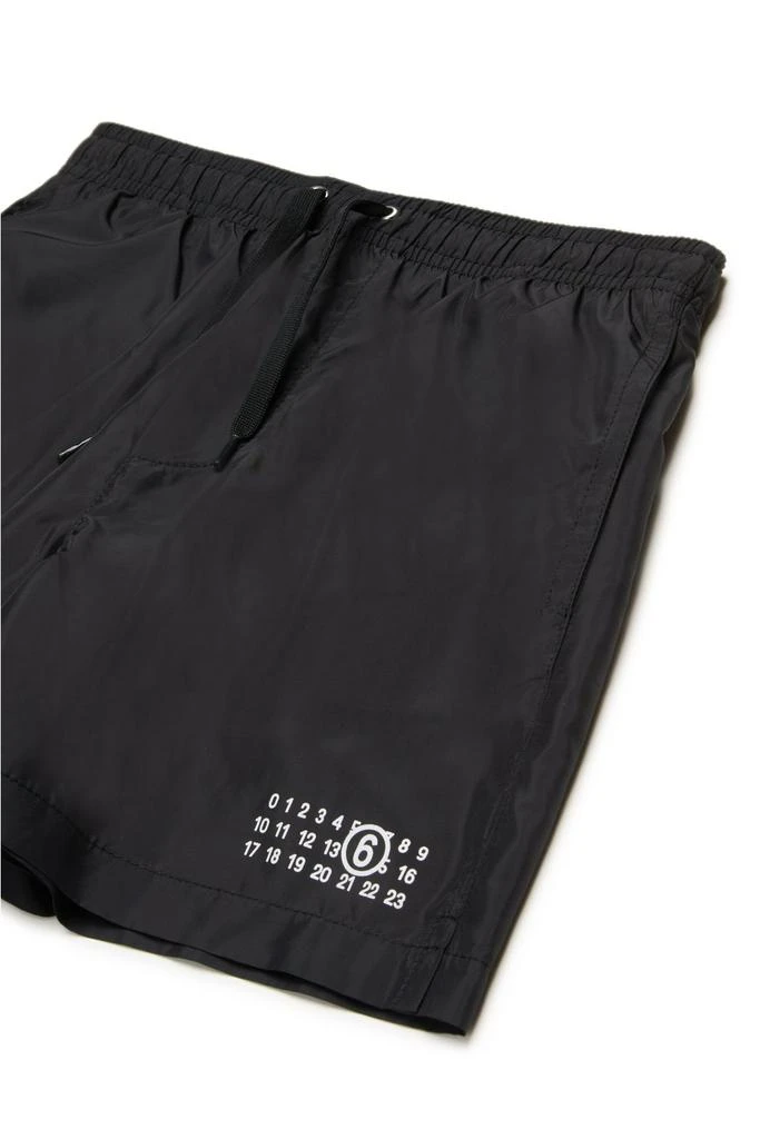 MM6 MM6 Maison Margiela Kids Numeric Printed Drawstring Swim Shorts 3