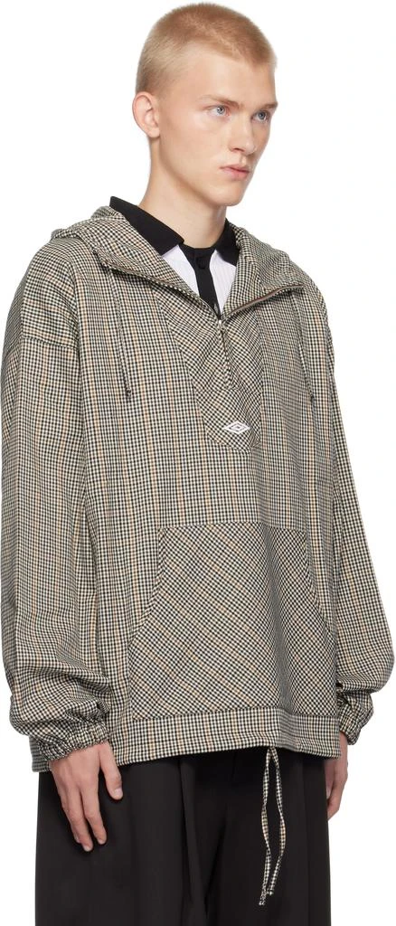 Umbro Beige & Black Slam Jam Edition Masked Club Check Jacket 2