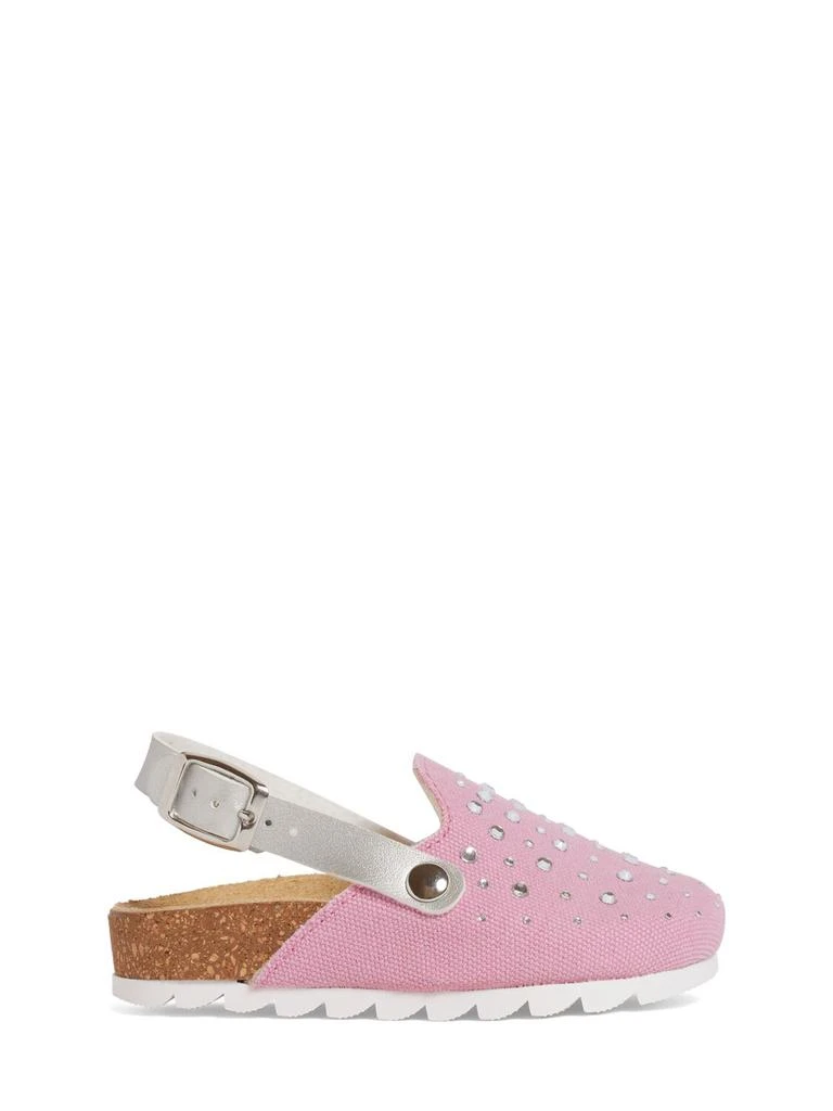 MONNALISA Denim Sabot Sandals W/crystals 1