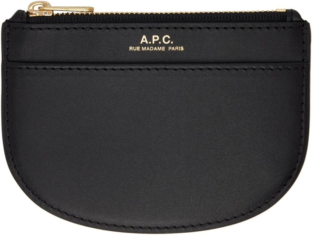 A.P.C. Black Demi-Lune New Coin Card Holder