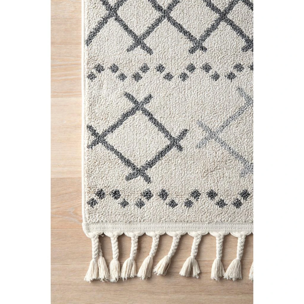 nuLOOM Alara Modern Trellis Tassel Area Rug 4