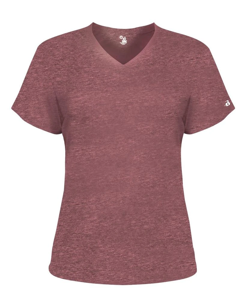 Badger Women’s Triblend Performance V-Neck Short Sleeve T-Shirt 25