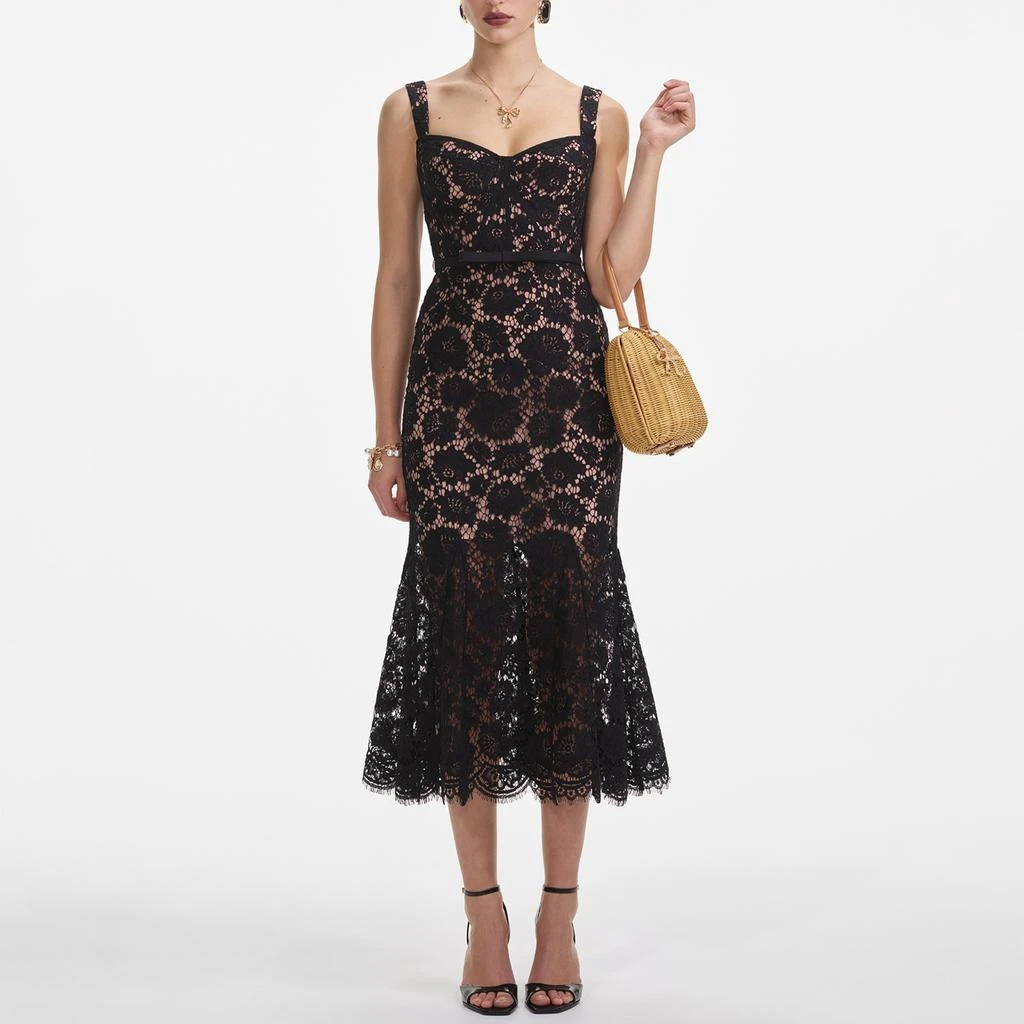 Self Portrait Guipure Lace Midi Dress 1