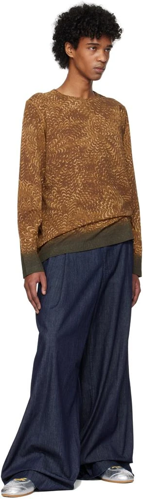 Dries Van Noten Brown Printed Cotton T-shirt 4