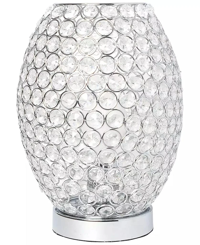 All The Rages Elegant Designs Elipse Crystal Decorative Curved Accent Uplight Table Lamp