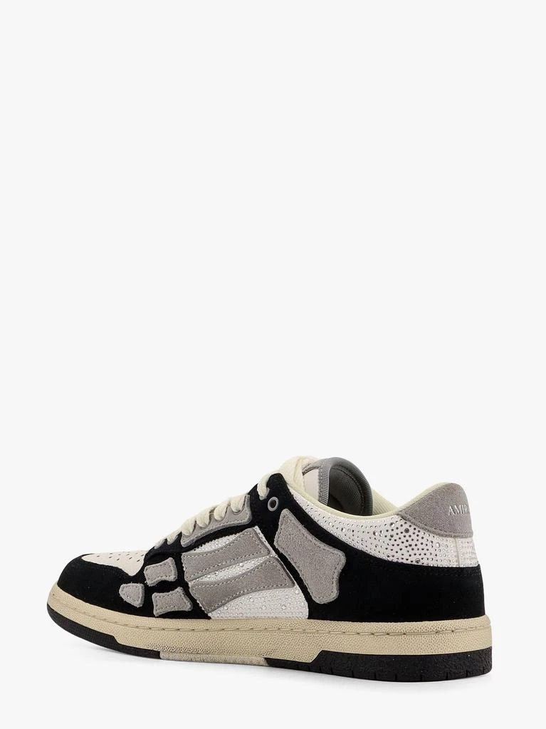 AMIRI Crystal skel top low leather and suede sneakers with rhinestones detail 4