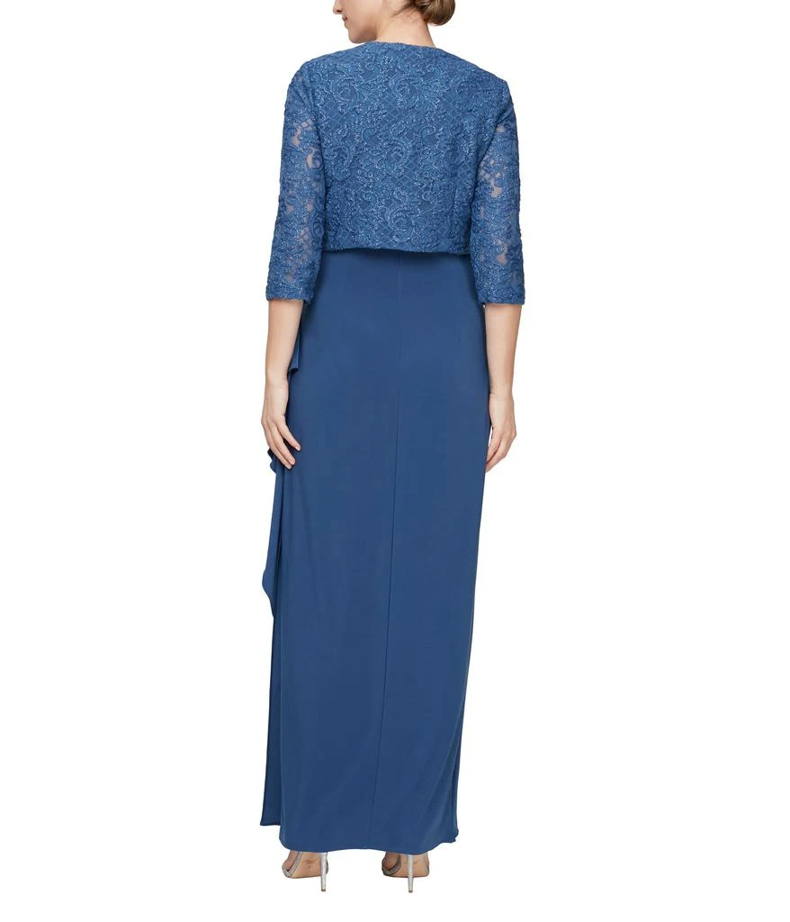 Alex Evenings Long Empire Waist Bolero Jacket Dress 3
