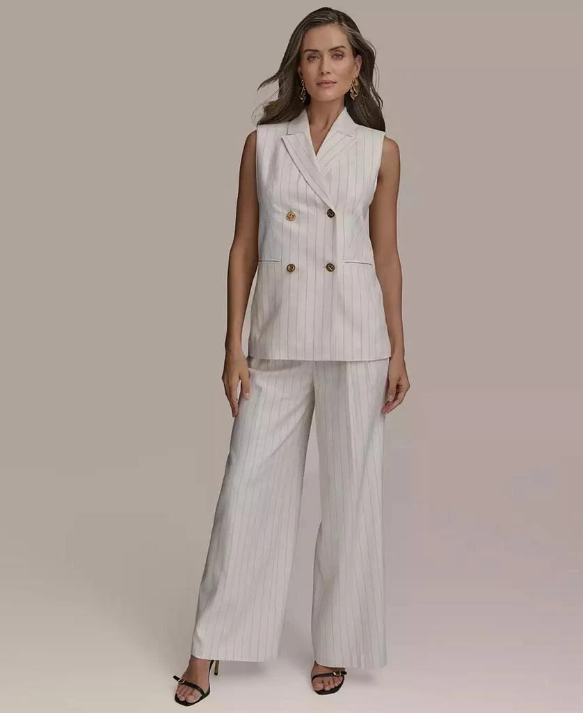 Donna Karan Women's Double-Breasted Pinstripe Vest 5