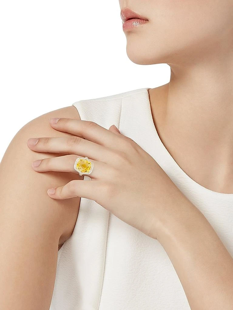 Saks Fifth Avenue Collection 14K Yellow Gold, Citrine & Diamond Cushion Ring 2