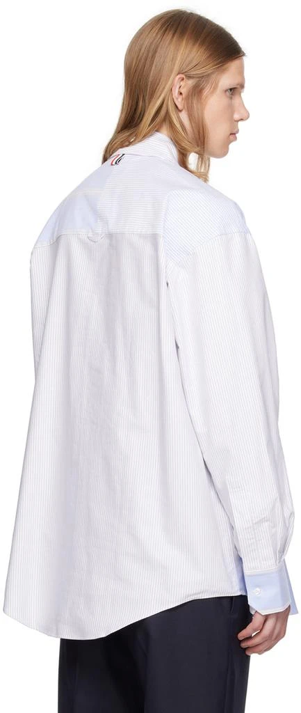 Thom Browne Blue 4-Bar Oversized Shirt 3