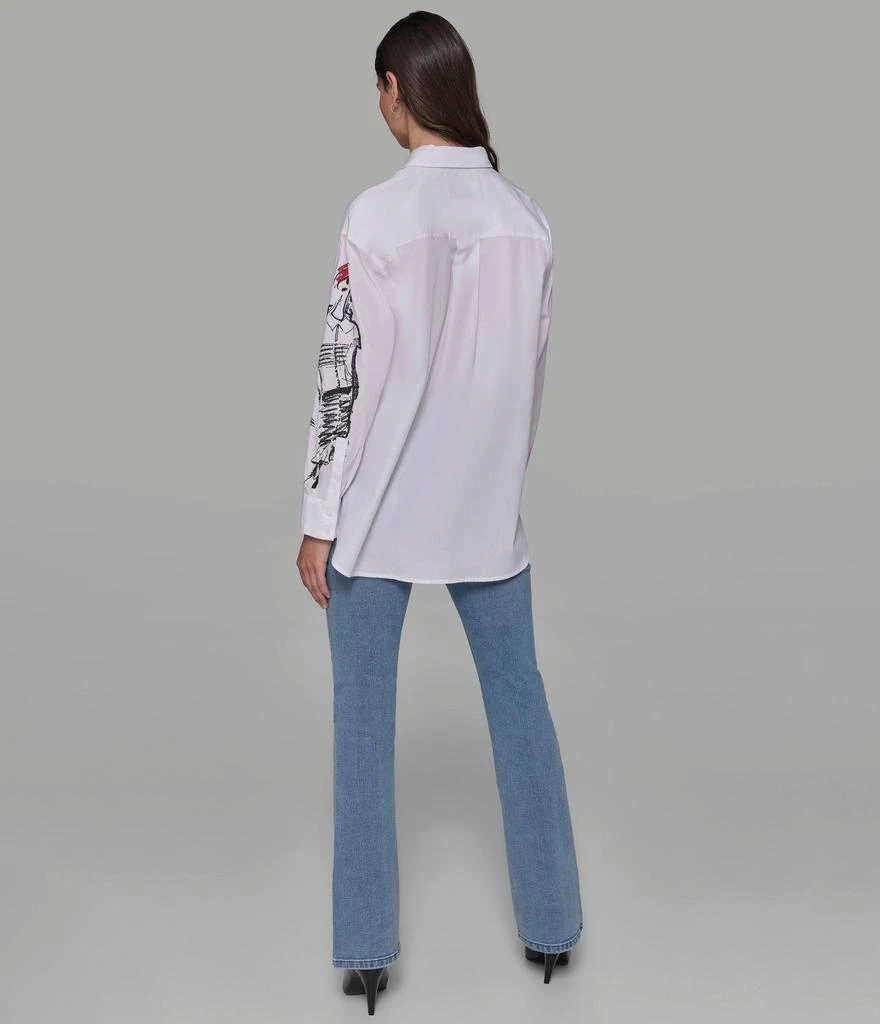 Karl Lagerfeld Paris SKETCH GIRL POPLIN SHIRT 2