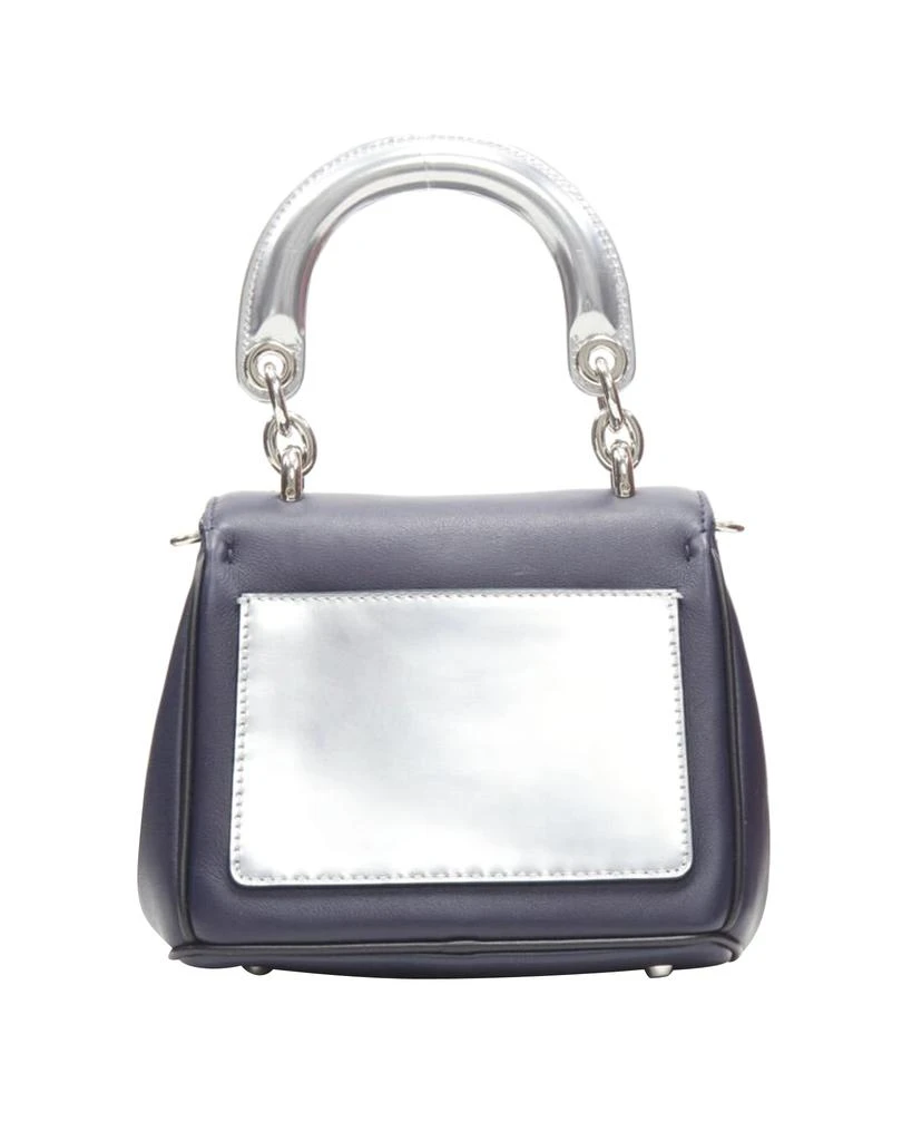 Christian Dior CHRISTIAN DIOR Be Dior Micro blue silver leather flap small shoulder bag 5