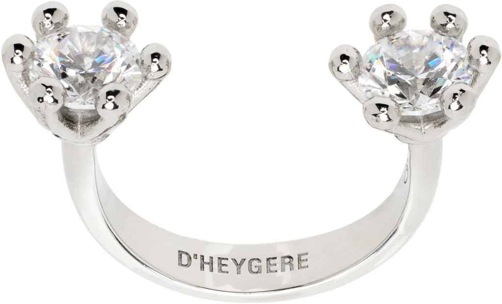 D'heygere Silver 'Toi et Moi' Ring 1