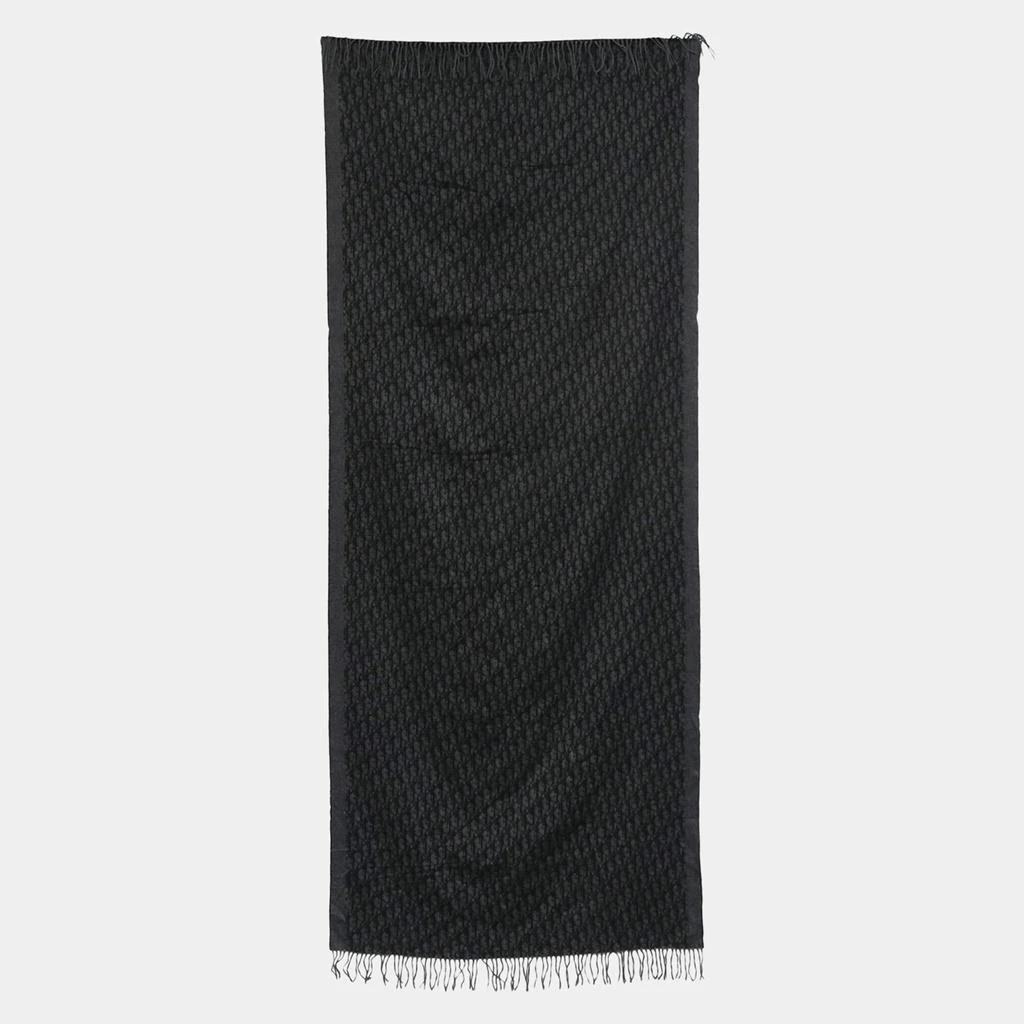 Dior Christian Dior Dark Grey Silk Oblique Scarf 1