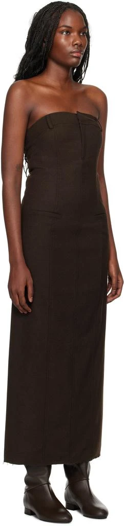 Gimaguas Brown Broadcloth Maxi Dress 2
