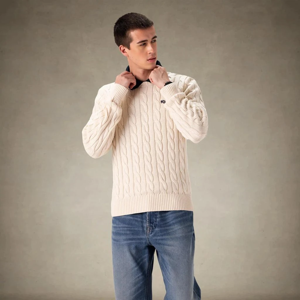Members Only Men's Crew Neck Cable Sweater 2