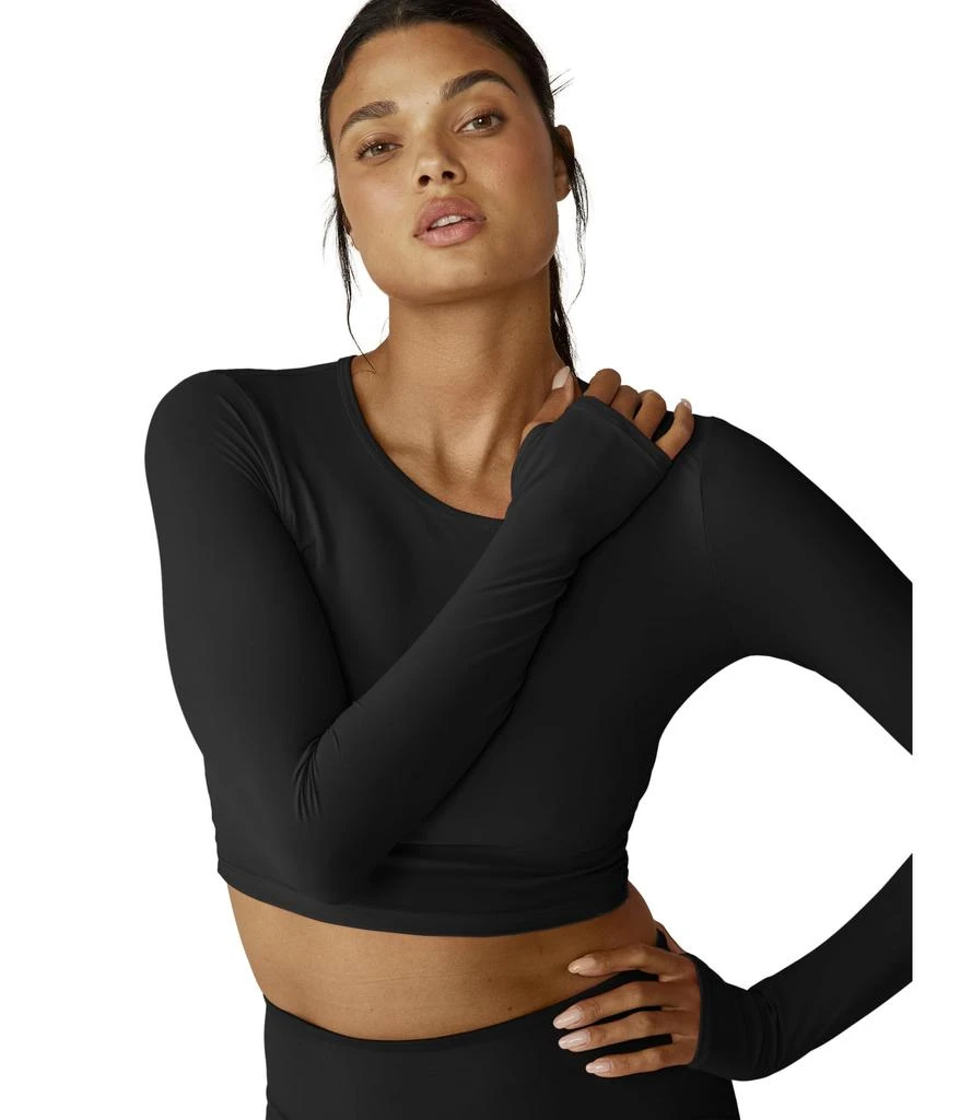 Beyond yoga Performance Knit Resilient Cropped Pullover 3